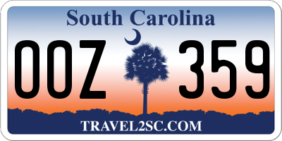 SC license plate OOZ359