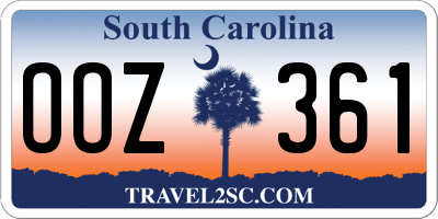 SC license plate OOZ361