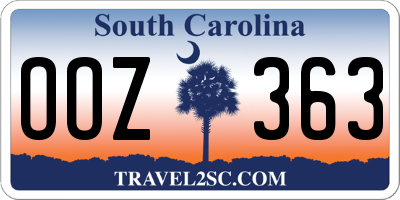 SC license plate OOZ363