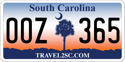SC license plate OOZ365