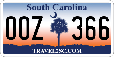 SC license plate OOZ366