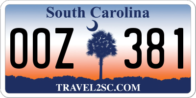 SC license plate OOZ381