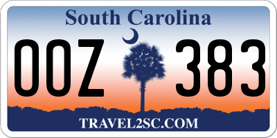 SC license plate OOZ383