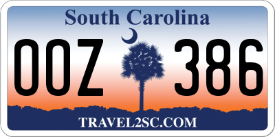 SC license plate OOZ386