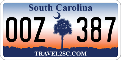 SC license plate OOZ387