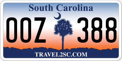 SC license plate OOZ388