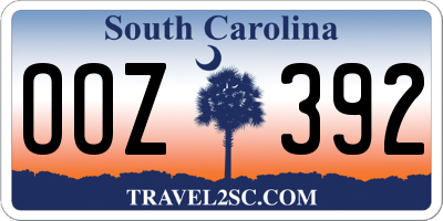 SC license plate OOZ392