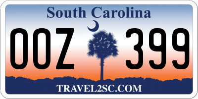 SC license plate OOZ399