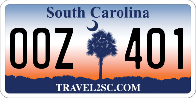 SC license plate OOZ401