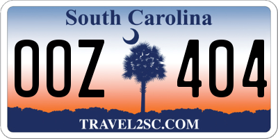 SC license plate OOZ404