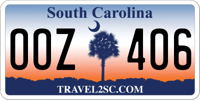SC license plate OOZ406
