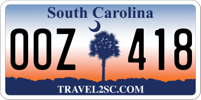 SC license plate OOZ418