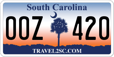 SC license plate OOZ420