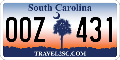 SC license plate OOZ431