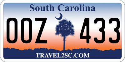 SC license plate OOZ433