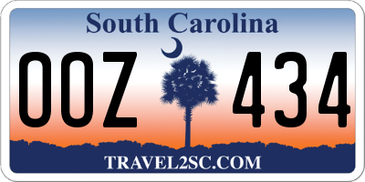 SC license plate OOZ434