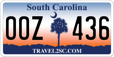 SC license plate OOZ436