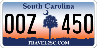 SC license plate OOZ450