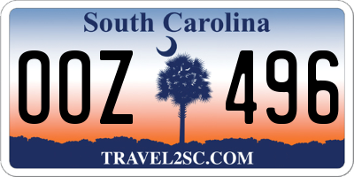 SC license plate OOZ496