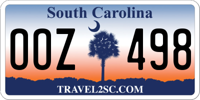 SC license plate OOZ498