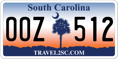SC license plate OOZ512