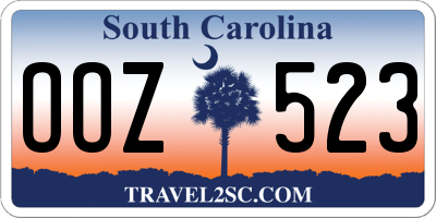 SC license plate OOZ523