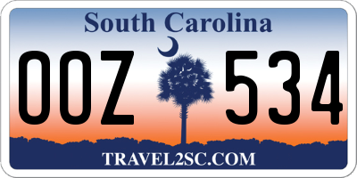 SC license plate OOZ534