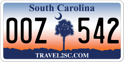 SC license plate OOZ542