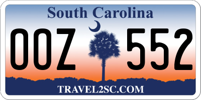 SC license plate OOZ552
