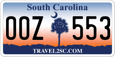 SC license plate OOZ553