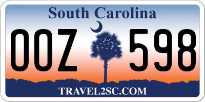SC license plate OOZ598