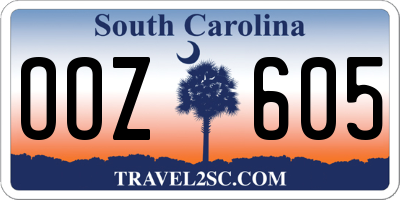 SC license plate OOZ605