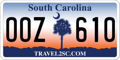 SC license plate OOZ610