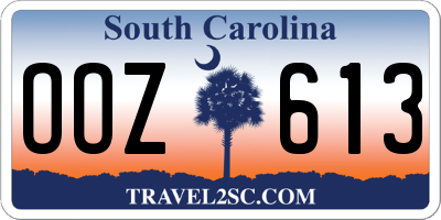 SC license plate OOZ613