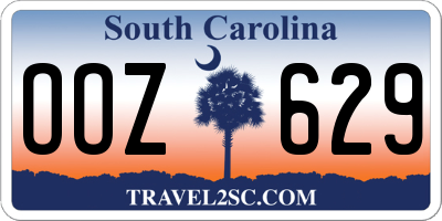 SC license plate OOZ629