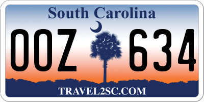 SC license plate OOZ634