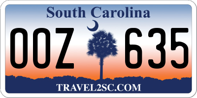 SC license plate OOZ635