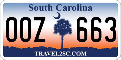 SC license plate OOZ663
