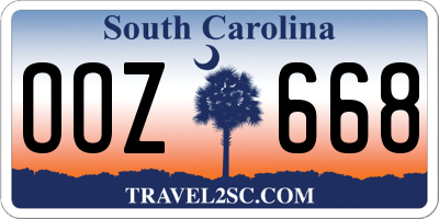 SC license plate OOZ668