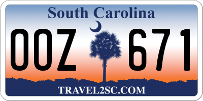 SC license plate OOZ671