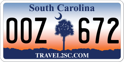 SC license plate OOZ672