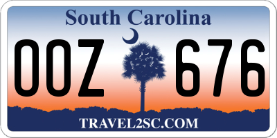 SC license plate OOZ676
