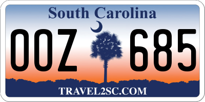 SC license plate OOZ685