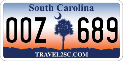 SC license plate OOZ689