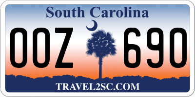 SC license plate OOZ690