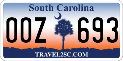 SC license plate OOZ693