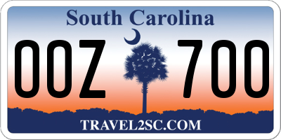 SC license plate OOZ700