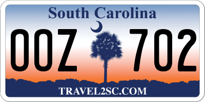 SC license plate OOZ702