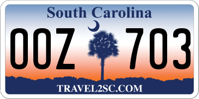 SC license plate OOZ703
