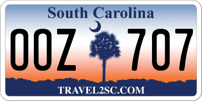 SC license plate OOZ707